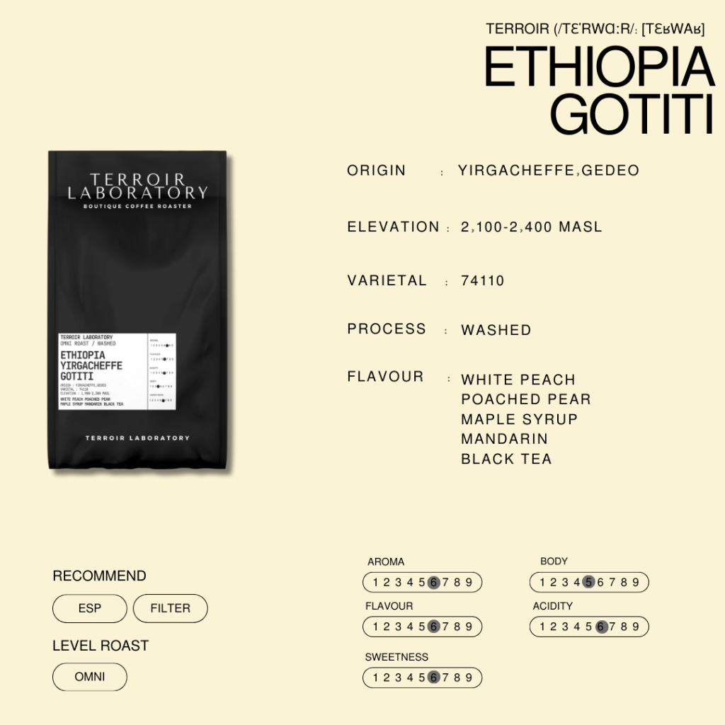 (พร้อมส่ง)Ethiopia Gotiti | Omni Roast | กาแฟ Blend ขนาด 200g