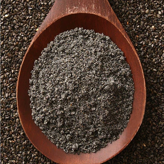 งาดำคั่วบด ละเอียด Ground Roasted Black Sesame มี อย. งาดำคั่วเตาถ่าน 100% ตรา เต็มเมล็ด ขนาดถุงละ 300 g พร้อมส่ง