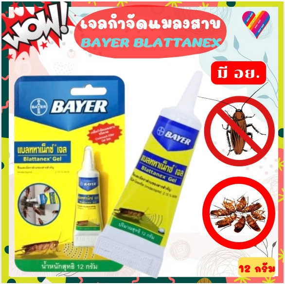 ลดๆ🎯 เบเยอร์ เจล กำจัดแมลงสาบ Bayer Blattanex 12 กรัม เบเยอร์ แมลงสาบ เจลแมลงสาบ