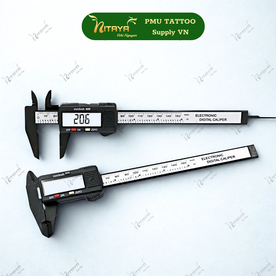 NITAYA PMU | อุปกรณ์วัดคิ้วดิจิตอล สำหรับงานสัก & PMU Digital Caliper – เครื่องมือวัดความแม่นยำสูง