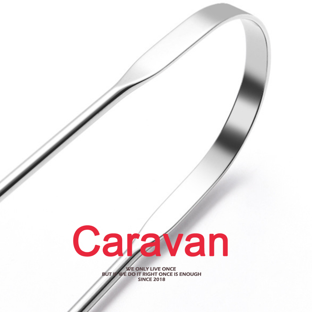 Caravan Crew Tongue scraper ที่ขูดลิ้น สแตนเลส ลดกลิ่นปากและแบคทีเรียในช่องปาก