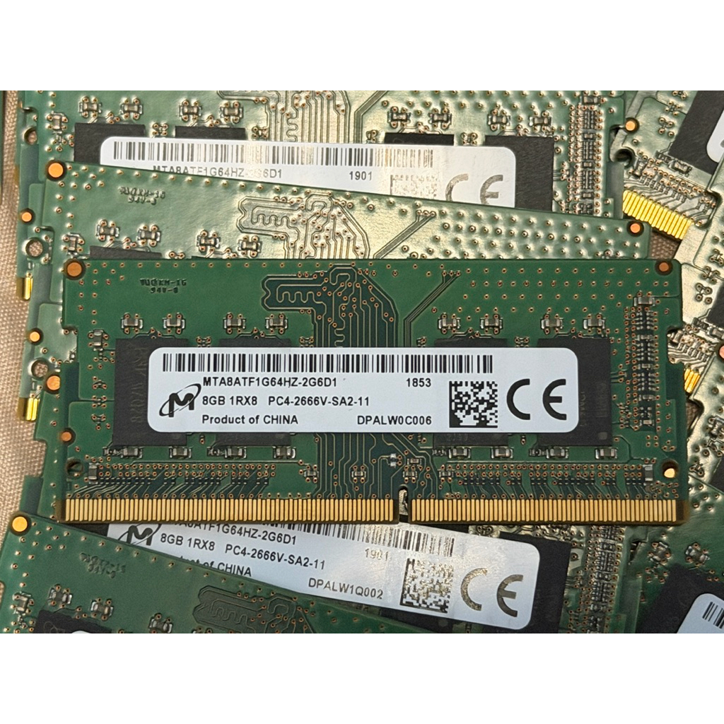 ram notebook ddr4 8gb 8 gb bus 2666  micron ใส่แทน 2133 2400 2666 3200 ของแท้ ใช้งานปกติ