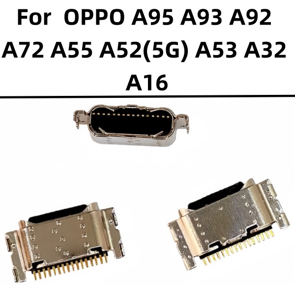 5-50pcs สําหรับ OPPO A95 A93 A92 A72 A55 A52  A53 A32 A16 USB ชาร์จพอร์ต Dock Plug Charger Connector ซ็อกเก็ตซ่อมอะไหล่