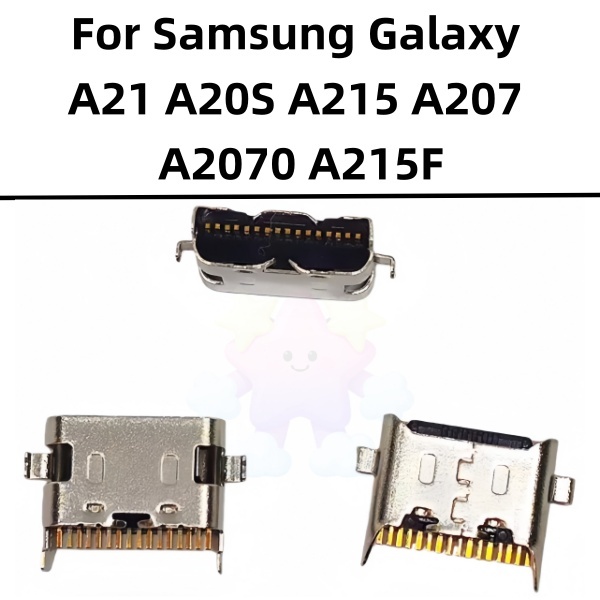 5-50pcs USB ชาร์จพอร์ต Dock Plug Charger Connector Socket สําหรับ Samsung Galaxy A21 A20S A215 A207 A2070 A215F อะไหล่