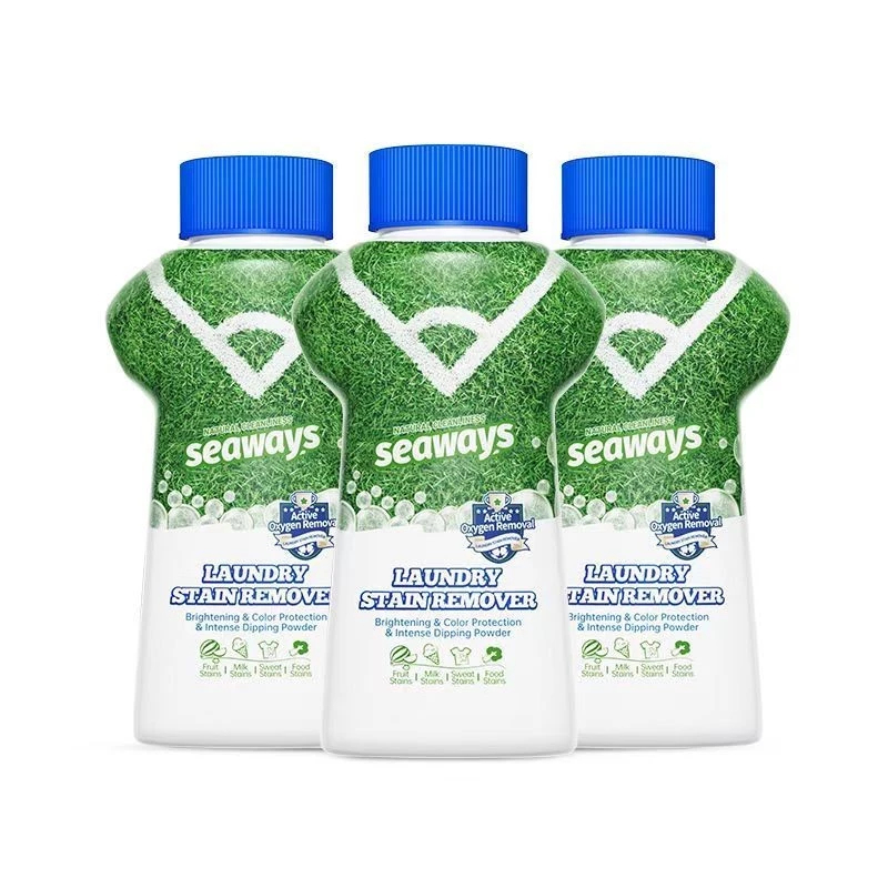 Seaways น้ำยาขจัดคราบผ้า 350g ผงซักฟอก คราบเหงื่อ คราบน้ำมัน คราบเหลือง กลิ่นแอคทีฟออกซิเจน น้ำยาซักผ้า 2-in-1 - รูปที่ 7