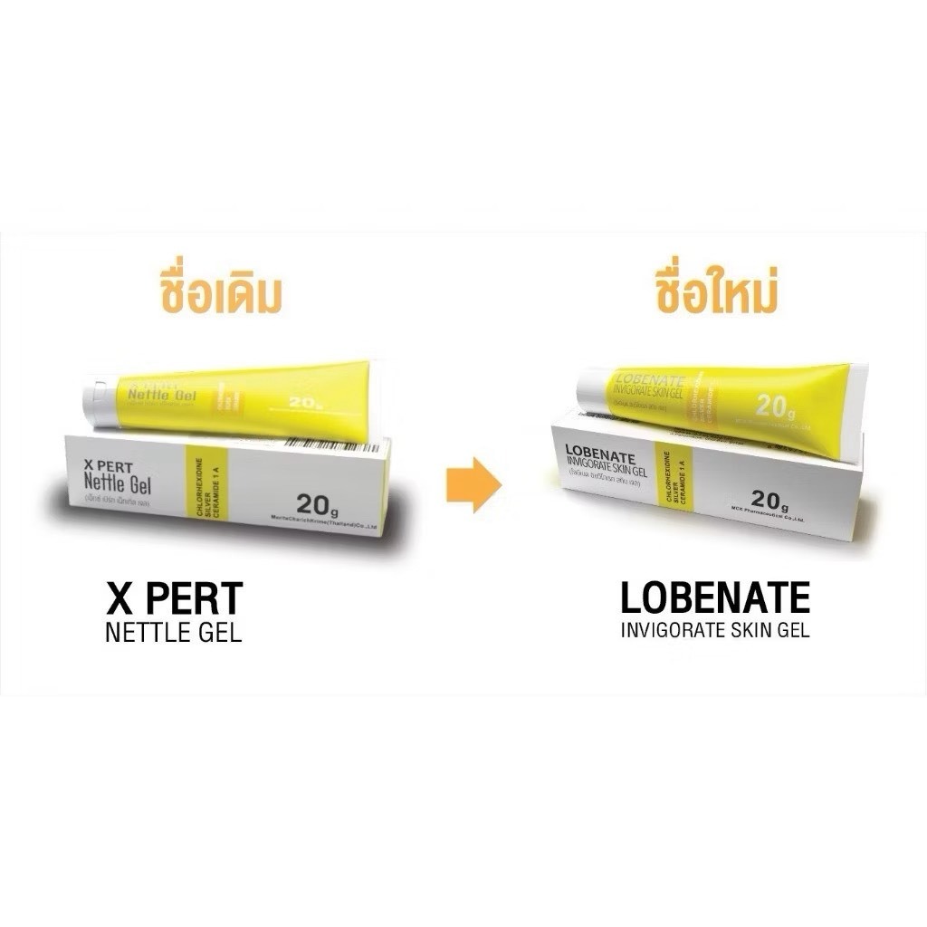 X pert Nettle Gel (LOBENATE) เจลทาแผลสด ทาแผลสะเก็ด ขนาด 20 กรัม
