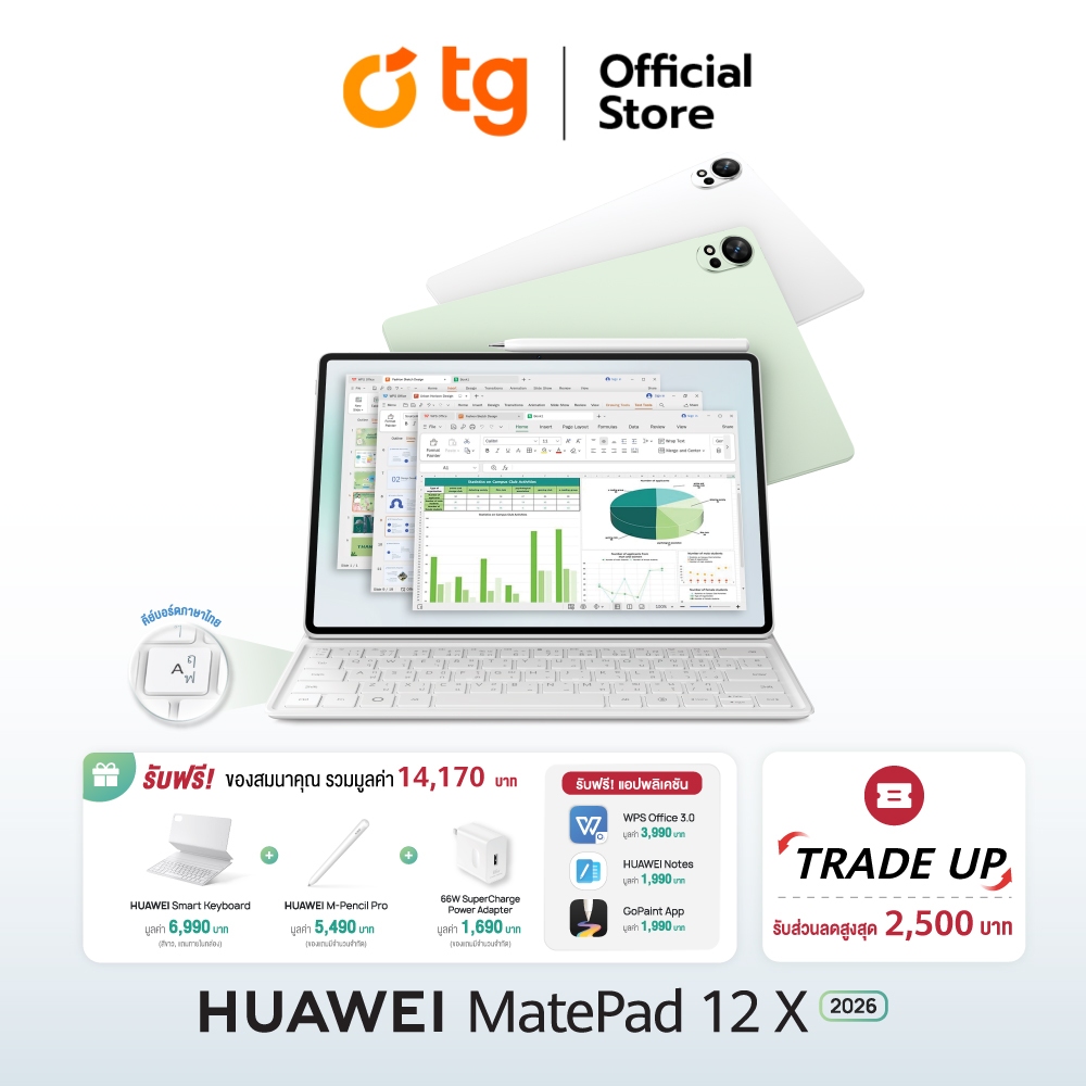 HUAWEI Matepad 12X 2026 Laurent-W09DK WIFI (12/256GB) (รับประกันศูนย์ 1ปี)