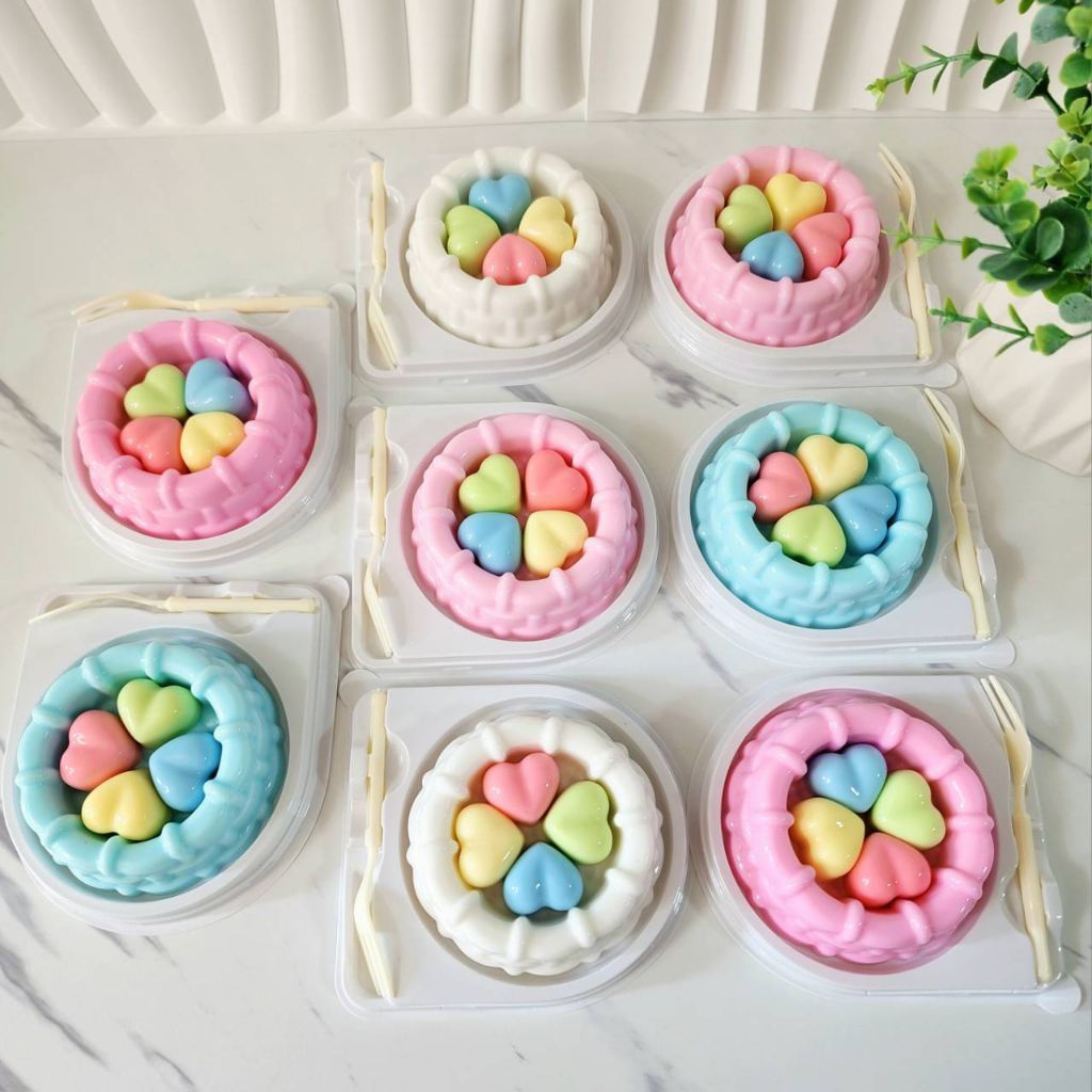 เซตตะกร้าหัวใจพร้อมทำ3อย่าง ตะกร้า,แผ่นหัวใจ,กล่องมีส้อม - รูปที่ 5