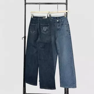 Atipashop - Poise Straight Jeans (#AA6007) กางเกงยีนส์ขายาวผ้ายืด ทรงกระบอกกลาง