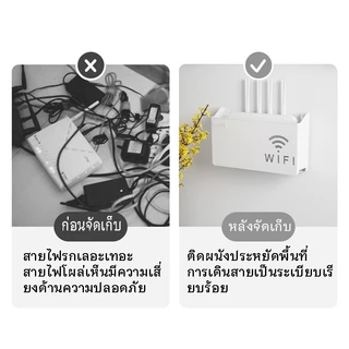 Router Wifiติดผนัง กล่องจัดเก็บไม่ต้องเจาะผนัง หรือเจาะก็ได้ กล่องเก็บเราเตอร์ ชั้นวางไวไฟ