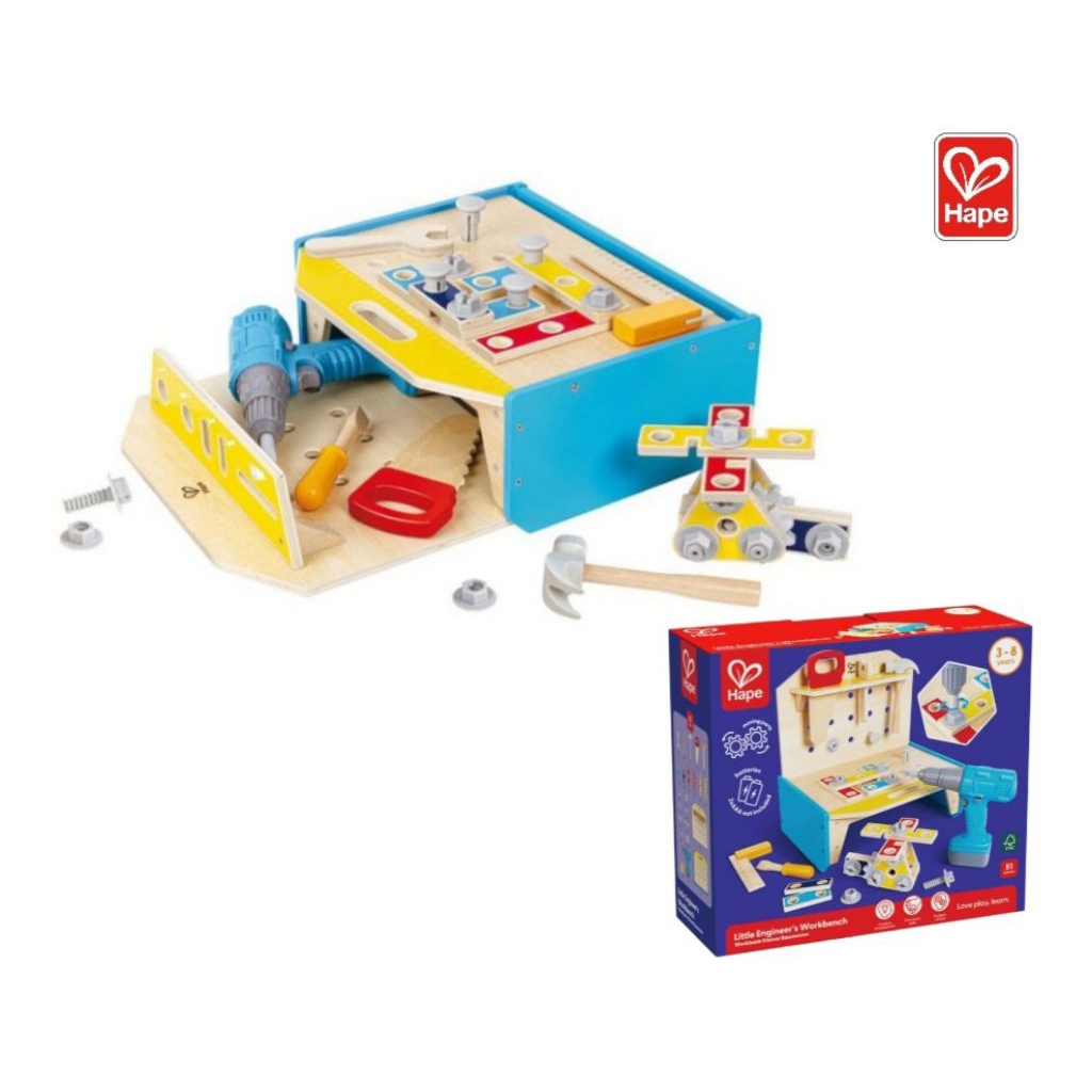 Hape Little Engineer's Workbench โต๊ะจิ๋วของนักวิทย์ – E3221