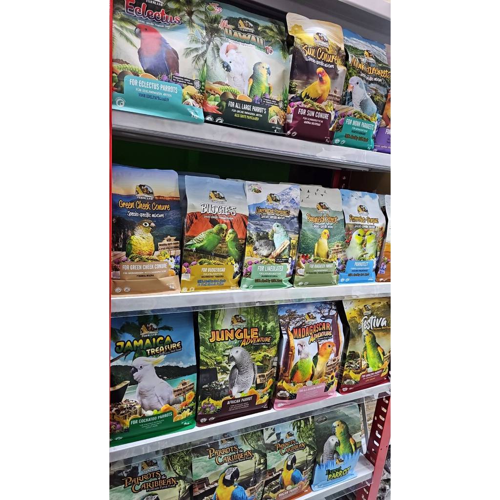 Farmland - แพ็คเกจบริษัท อาหารนก นกแก้ว ฟาร์มแลนด์ ธัญพืช ที่เหมาะสมกับนกแก้วแต่ละสายพันธุ์