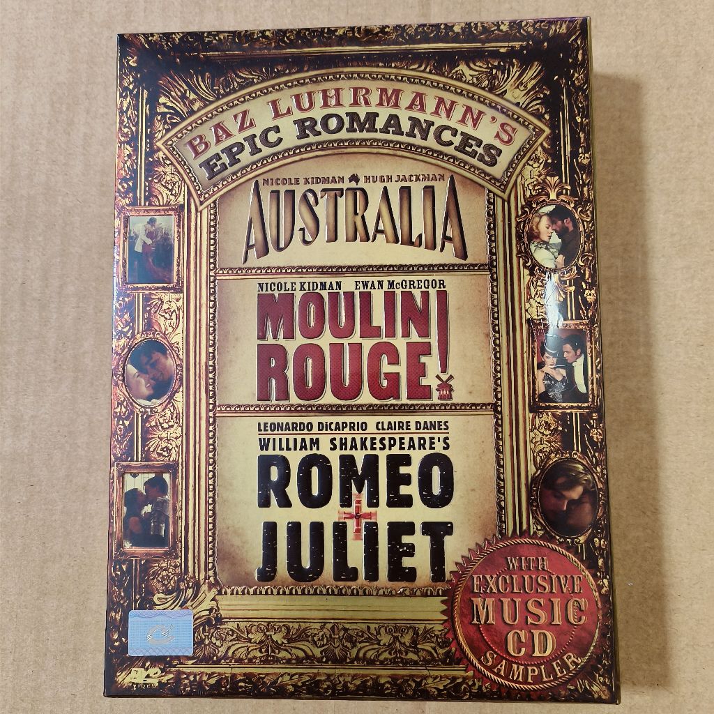 DVD BAZ LUHRMANN' S EPIC ROMANCE  Collection (Titanic/ Moulin Rouge/Romeo+Juliet) ภาพยนตร์ โรแมนติก 
