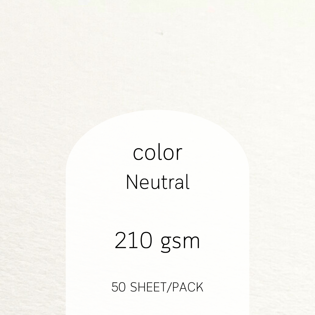 กระดาษลาย Fine Grain สี Neutral (A4) (แพ็คละ 50 แผ่น) (210gsm.)