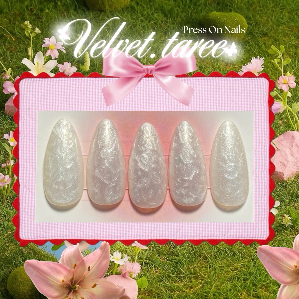 ลงลายใหม่ 🧵 เล็บปลอมสำเร็จรูป 10 นิ้ว 💅💗 แถมฟรีอุปกรณ์ติดเล็บ กาว ตะไบ ไม้ดัน แอลกอฮอล์ ครบชุด 👀🍅