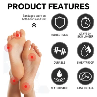 10 รายการ แพทช์ป้องกันแรงเสียดทาน แบบโปร่งใส มีกาวในตัว / แผ่นแปะส้นเท้า Hydrocolloid แผ่นซิลิโคนกันรองเท้ากัด