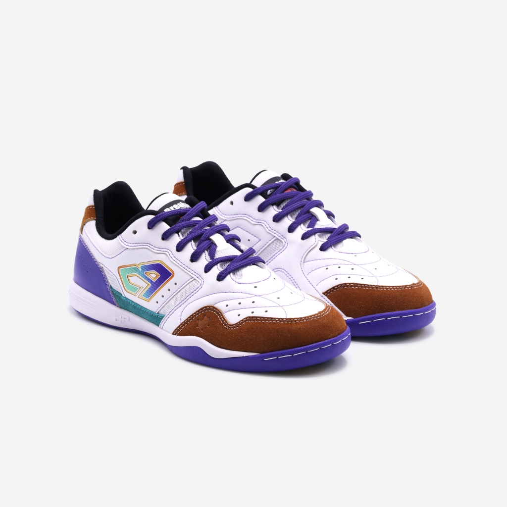 Breaker รุ่น Breaker ILucent fusion DriveX (BK214) รองเท้าฟุตซอลเบรกเกอร์ สี White Purple ไซซ์ 38 -44