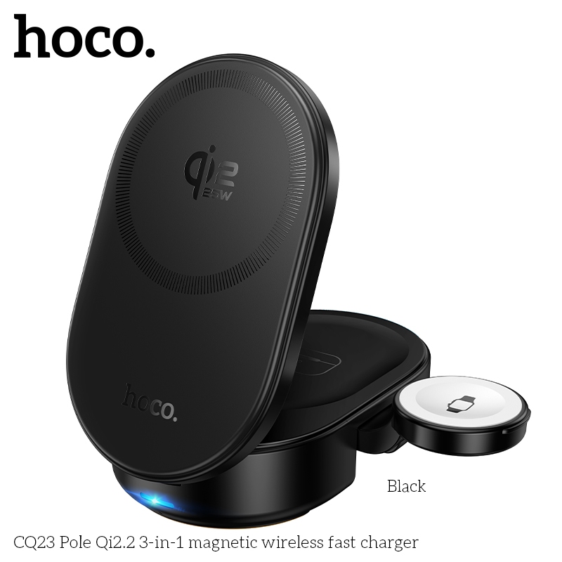 HOCO CQ23 แท่นชาร์จไร้สาย 3in1 รองรับโทรศัพท์ หูฟัง Watch รูปที่ 2