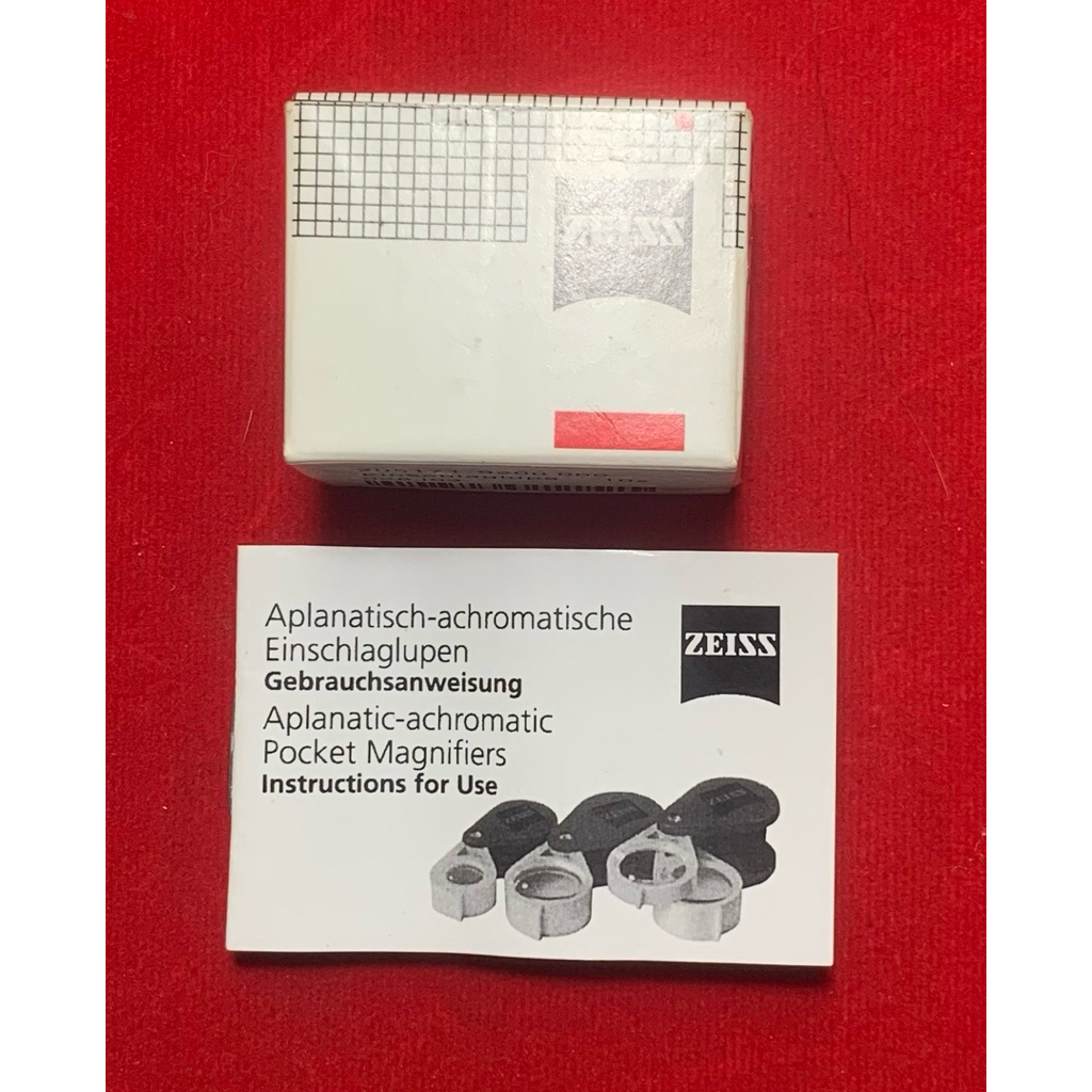 🅰️ 31.กล้องส่องพระเครื่อง ยี่ห้อ Zeiss ( ไซส์ )รุ่น D 40  Lens ไม่เคลือบ(กล่องแดง )