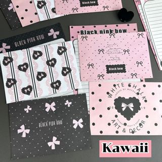 เซตเขียนจดหมายลาย black pink (1 ชุด =กระดาษเขียน 4 แผ่นและซอ…