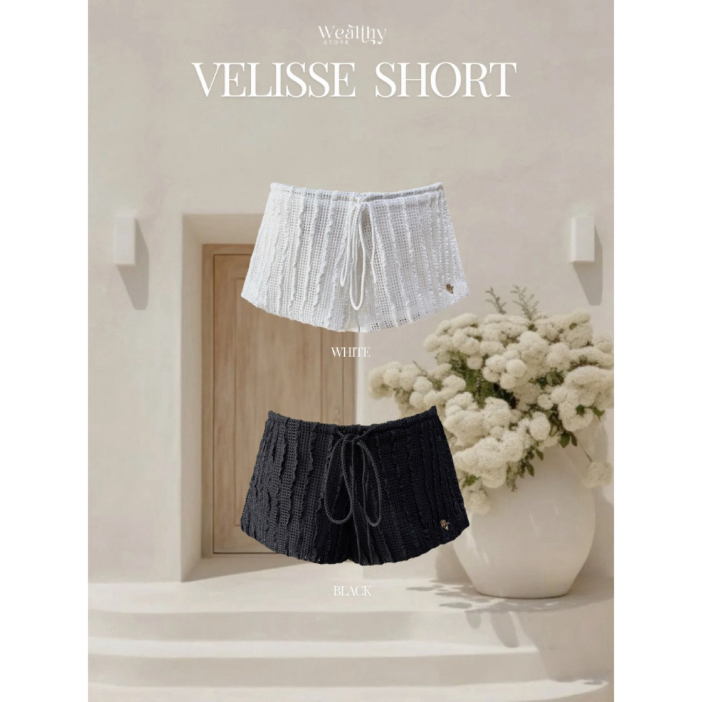 Velisse Short กางเกงขาสั้นเอวต่ำมีซับใน สบาย พรางหุ่น แมตช์ง่าย