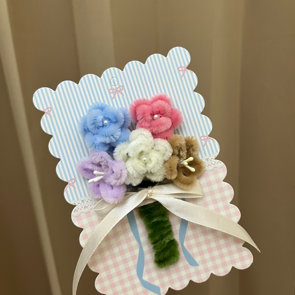 [Nnod shop’] ช่อดอกไม้สีพาสเทล  ของขวัญปัจฉิม ดอกไม้รับปริญญา ของชำร่วยงานแต่ง วาเลนไทน์ วันเกิด น่ารักๆ สไตล์เกาหลี