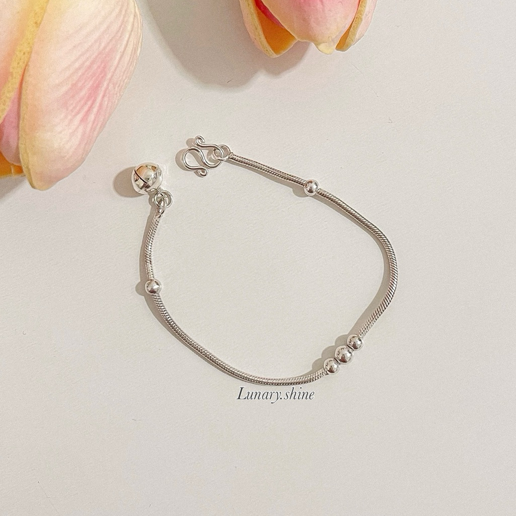 Lunary / สร้อยข้อมือเงิน 92.5 Minimal ball Bracelet