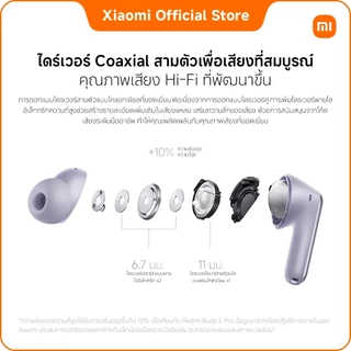 Redmi Buds 6 Pro｜ไดร์เวอร์ Coaxial สามตัว｜ระบบเสียงแบบดื่มด่ำ ｜ตัดเสียงรบกวนความถี่กว้างพิเศษ