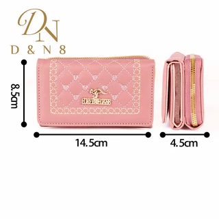BM105#กระเป๋าสตางค์3พับใบกลาง น่ารัก👛👛 ช่องซิป 1 ช่อง ️ช่องใส่บัตร 8 ช่อง ️ใส่แบงค์เต็มใบได้
