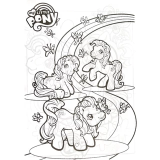 changkid สมุดภาพระบายสี Pony ม้าน้อย โพนี่ มาพร้อมสติกเกอร์ฟรีในเล่ม ฝึกสมาธิ เสริมสร้างจินตนาการ