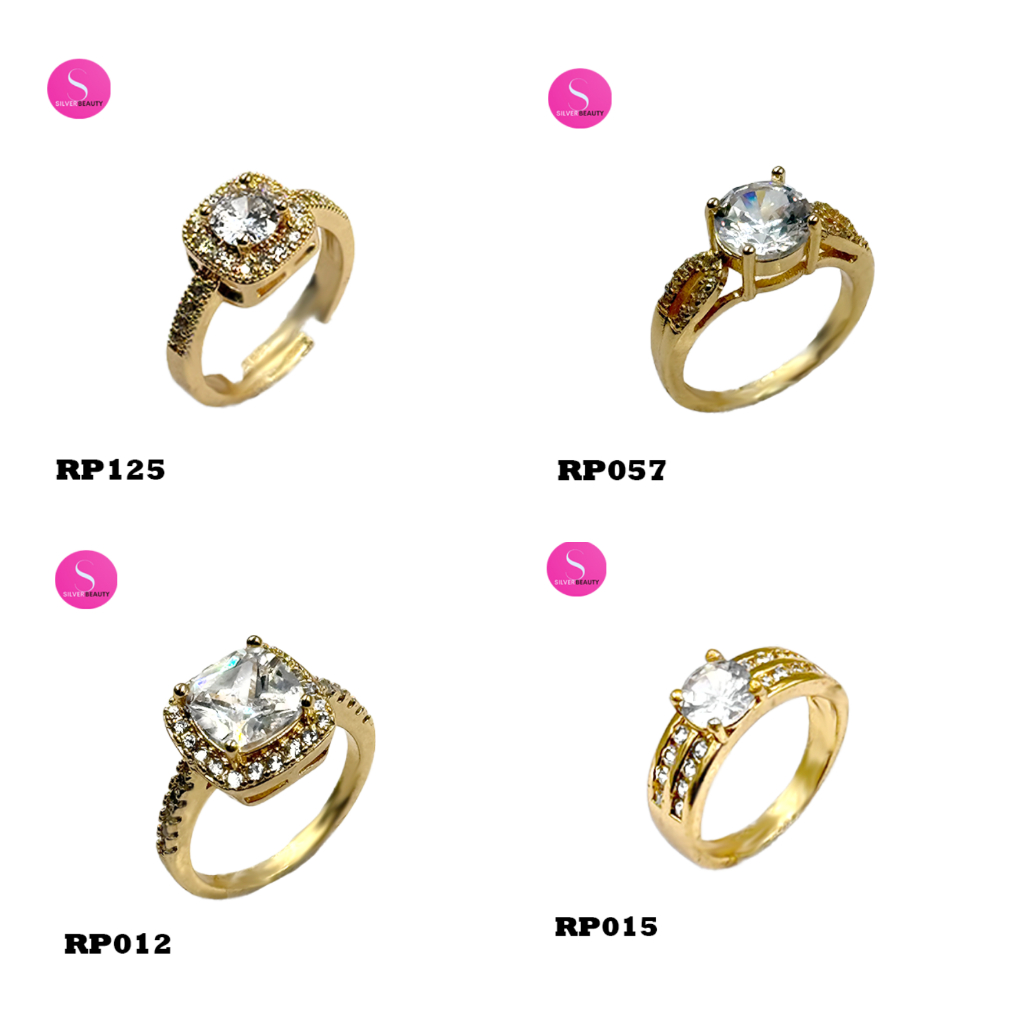 4ลาย จำนวนจำกัดแหวน เพชรล้อมเพชร มีหลายแบบสวยๆ  แฟชั่นเรียบง่ายใส่ได้ทังผู้หญิง และผู้ชาย