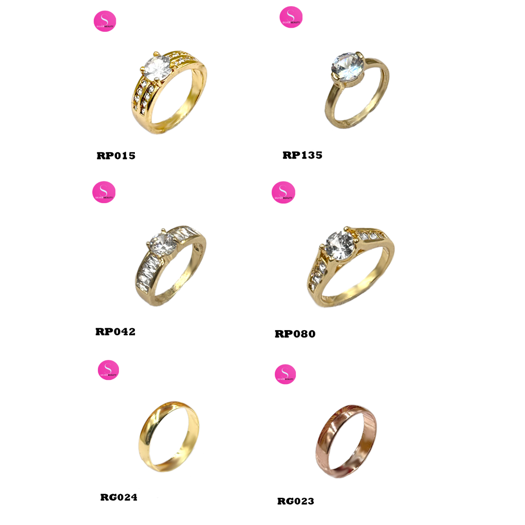 6ลายฮิต จำนวนจำกัดแหวน 1 บาท แหวนกลมเกลี้ยง แหวนทอง แหวนสีโรสโกส แหวรเพชร แหวนปลอกมีด 4มิล  แหวนทองเหลืองแท้