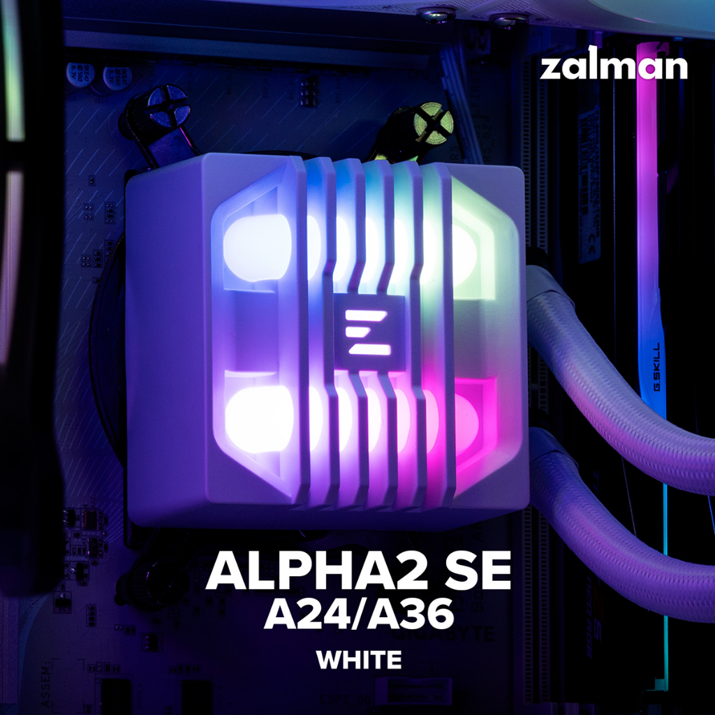 ชุดน้ำระบายความร้อน ZALMAN ALPHA2 SE A36 WHITE LIQUID COOLER LGA 1851 and AMD AM5 Compatible