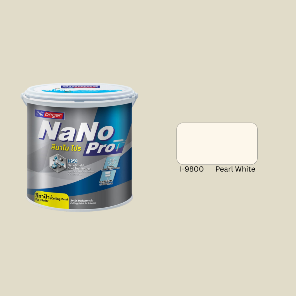 Beger Nano Pro Ceiling สีทาฝ้านาโน โปร ขนาด3ลิตร เบเยอร์ สำหรับภายใน I-9333 / I-9800 - รูปที่ 4