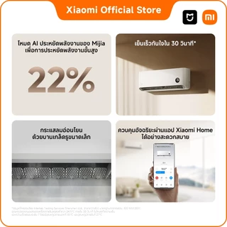 Xiaomi Mijia แอร์ Inverter Pro Eco ขนาด 12000BTU ประหยัดไฟเบอร์ 5 ระดับ 3 ดาว โหมด AI ประหยัดพลัง