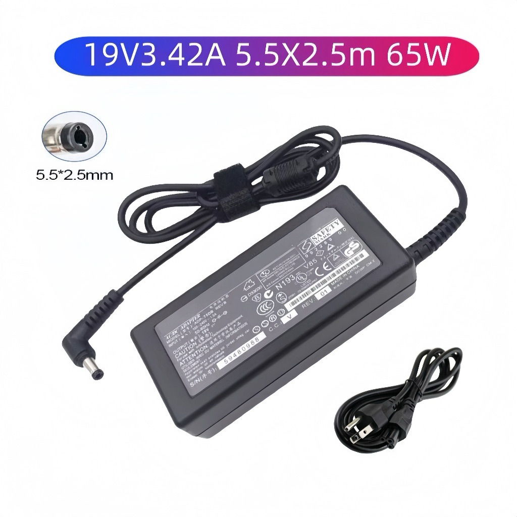 OEM อะแดปเตอร์ ASUS 19V3.42A(65W) หัวขนาด 5.5x2.5mm [พร้อมสายAC]