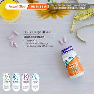 โครเมียม | Chromium Picolinate 200 MCG [Capsules] by NOW FOODS | Authentic Made in USA