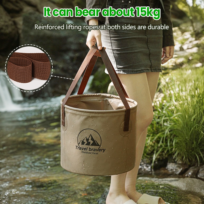 5L/10L/20 ถังน้ำยืดพับได้ ถังน้ำแคมป์ปิ้งพับได้ ถังน้ำพับภายนอก แคมป์ปิ้ง ถังพับได้ แบบพกพา พร้อมส่ง - รูปที่ 3