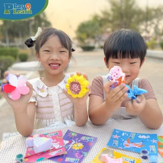 Play Plearn Kid ชุดระบายสีปูนปลาสเตอร์ Set Plaster Painting เหมาะสำหรับเด็ก 3 ขวบขึ้นไป