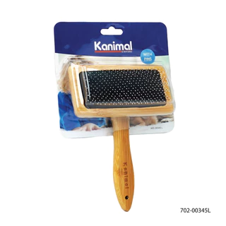 [00345L] Kanimal Slicker Brush แปรงสลิคเกอร์ หวีสางขน (มีหมุด) ลดการเกิดสังกะตัง สำหรับสุนัขและแมว Size L 11.5x18.5 ซม.