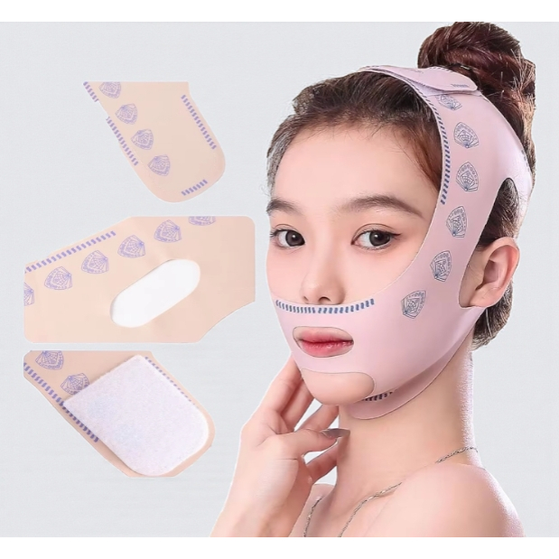 สายรัดกระชับหน้า V-Shape ยกกระชับแก้มและคางขณะนอน ตัวช่วยดูแลรูปหน้าให้เรียวสวยแบบง่าย ๆ แค่ใส่ก่อนนอน