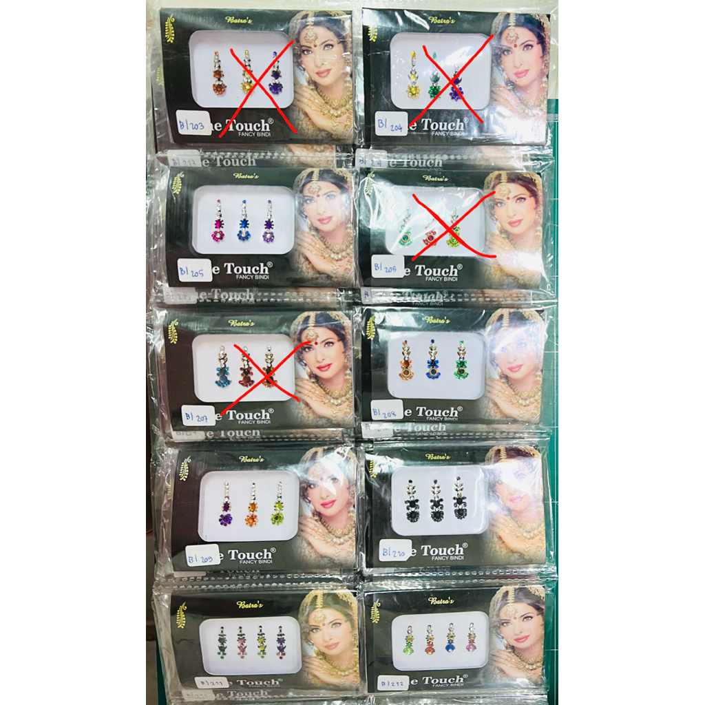Indian Bindi Premium บินดิ ที่ติดหน้าผากสไตล์อินเดีย1 (เลือกแบบแจ้งหมายเลขในแชทได้เลยค่ะ)
