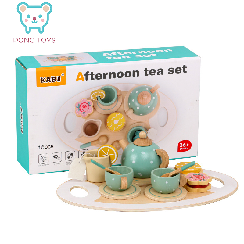 🍵🍵Tea set ชุดน้ำชาของเล่นไม้ ของเล่นเสริมพัฒนาการเด็ก 🔥จำลองของเล่นเสริมพัฒนาการ