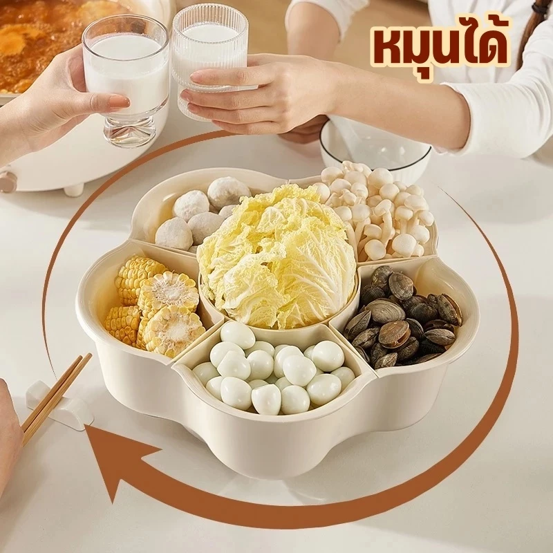 ตะกร้าหมุนได้ 6-9 ช่อง อเนกประสงค์ thumbnail 9