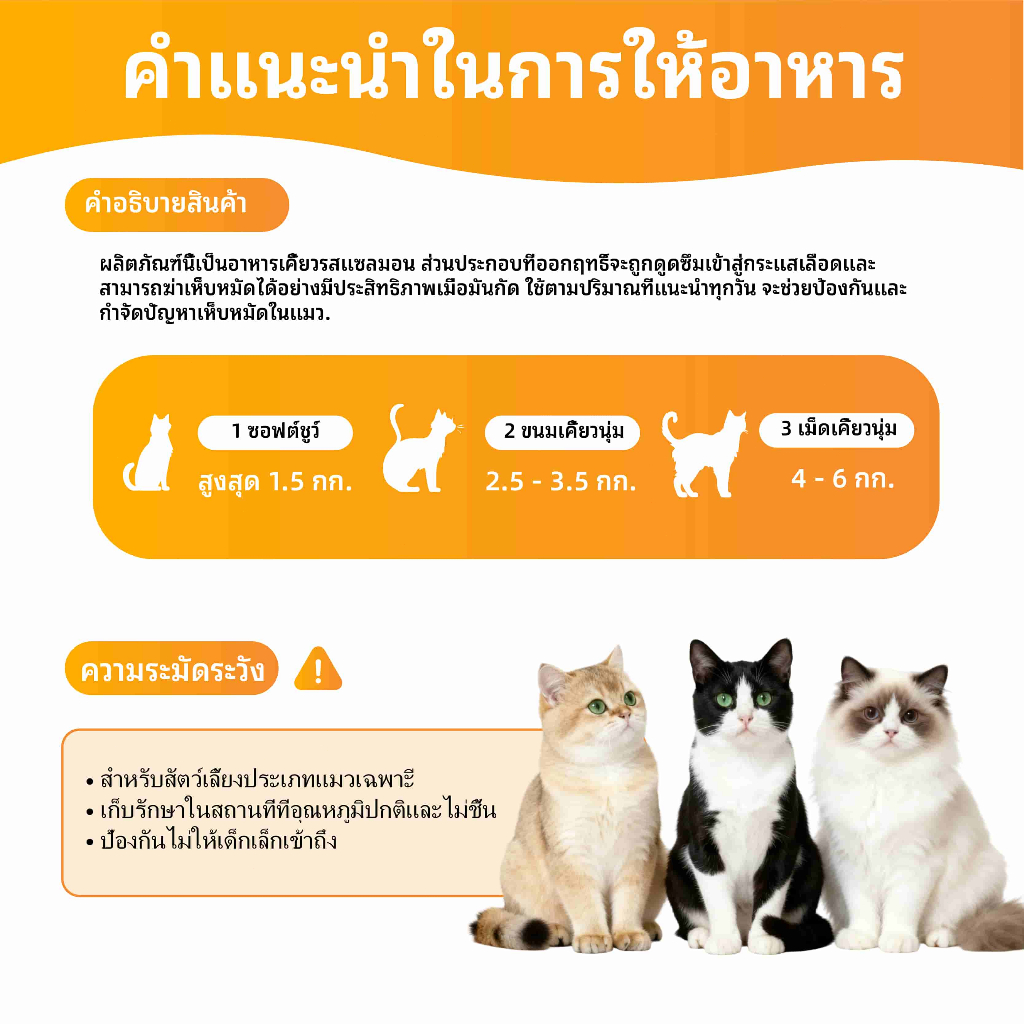 ผลิตภัณฑ์ป้องกันเห็บหมัดแมว Nutridog ชนิดเม็ดเคี้ยว รสปลาแซลมอน เหมาะสำหรับแมวทุกวัย 100 เม็ด - รูปที่ 3