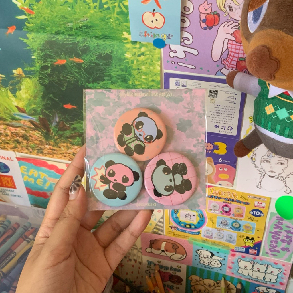 silly little panda / pin pack / 3 pcs in 1 pack - รูปที่ 2
