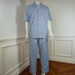 ชุดนอนผู้ชาย คอปก-ขายาว ผ้าฝ้าย มีหลายลาย หน้า 1 Men pajamas collar shirt long pant cotton fabric
