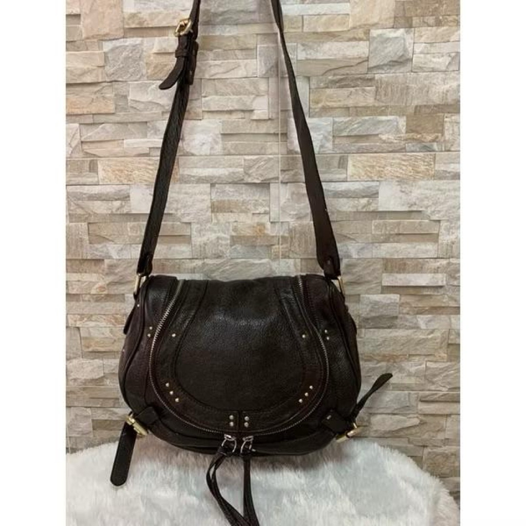 Sale ✨ กระเป๋า Chloe paddington saddle สีน้ำตาลเข้ม แท้ 💯