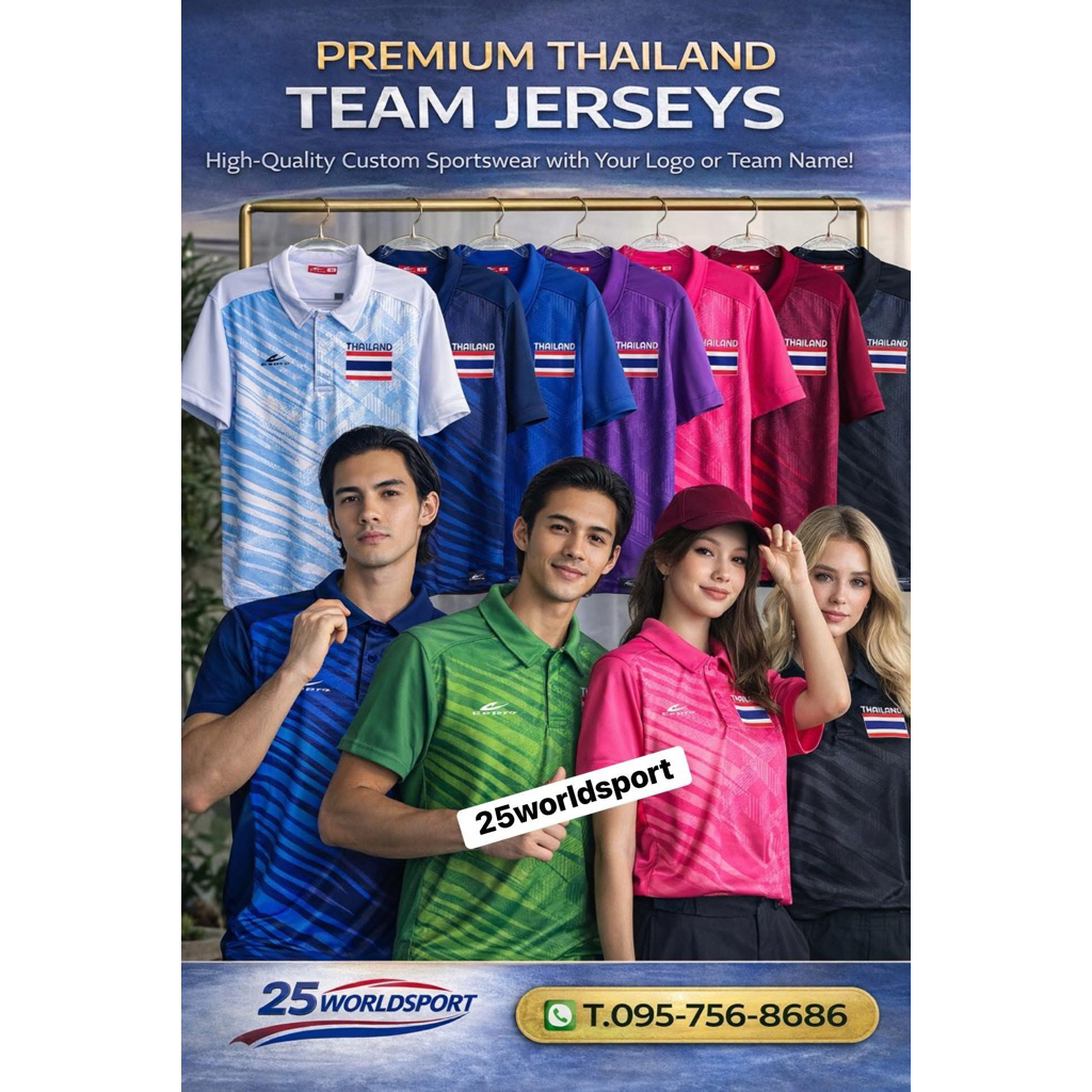 Eepro โปโล รุ่น1324เฟกธงไทย