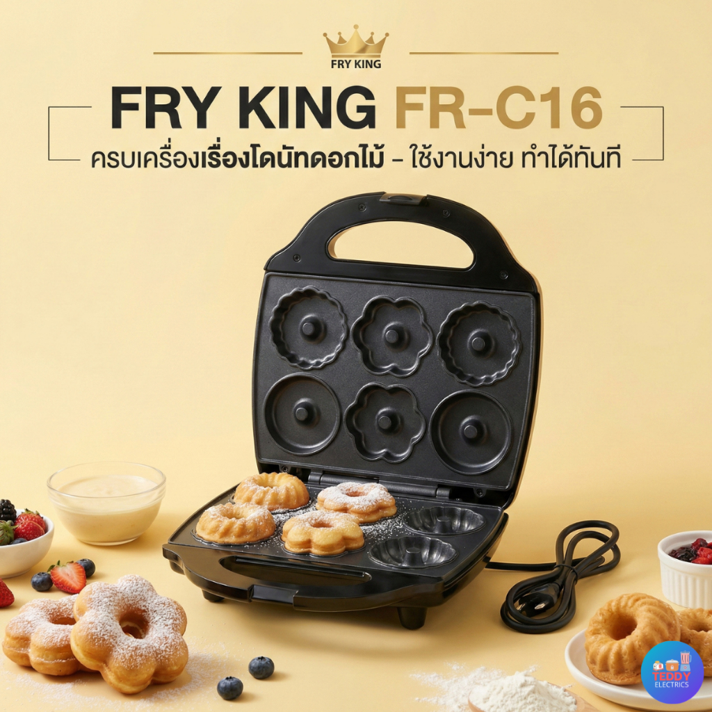 Fry King FR-C16 เครื่องทำโดนัทดอกไม้ รุ่น FR-C16